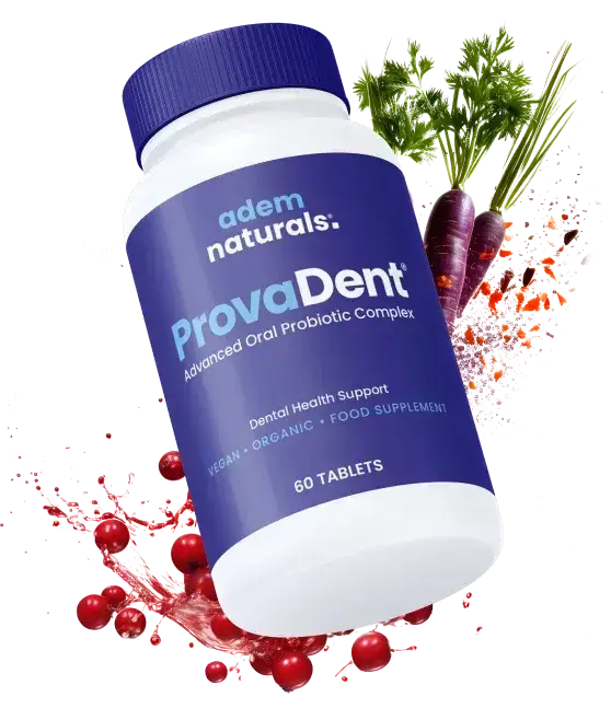 Bottle of the ProvaDent supplement